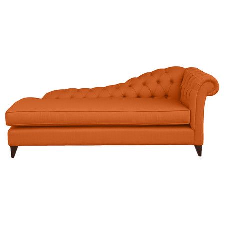 Refresh your living room seating group with this stylish design, an enviable addition to your home d�cor. Product: Chaise loung... Tufted Chaise Lounge, Chaise Lounge Sofa, Patio Chaise Lounge, Linen Upholstery, Sofas And Chairs, Home Decor Furniture, One Kings Lane, Sofa Design, Home Deco