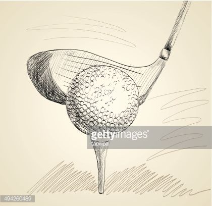 sketch of a golf ball. Hand drawn illustration Golf Drawing, Golf Birthday Gifts, Golf Ball Gift, Golf Ball Crafts, Golf Cards, Golf Techniques, Golf Art, Golf Tips For Beginners, Golf Birthday