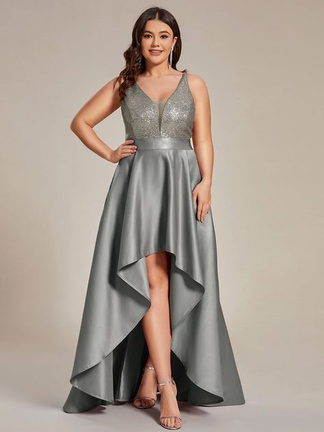 High low prom dresses blue