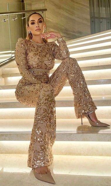 Evening Jumpsuits Classy Formal, Gold Jumpsuit Outfit Dressy, Lace Jumpsuit Outfit Classy, Champagne Jumpsuit Wedding, Jumpsuit Elegant Chic Classy Party, Gold Outfits For Women Classy, Fancy Jumpsuit Wedding, Champagne Dress Outfit, Evening Jumpsuits Classy