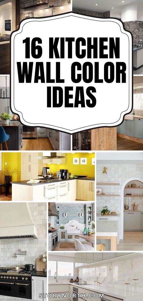 Pin this for jaw-dropping kitchen wall color ideas that will transform your space! Discover stunning hues to make your kitchen the heart of your home. #KitchenDecor #WallColorIdeas #HomeInspiration Kitchens With Yellow Walls, 2 Tone Kitchen Walls, Kitchen Wall Paint Colors With White Cabinets, Warm Kitchen Colors For Walls, Kitchen Wall Color Ideas, Colors For Kitchen Walls, Warm Kitchen Colors, Kitchen Wall Color, Kitchen Budget