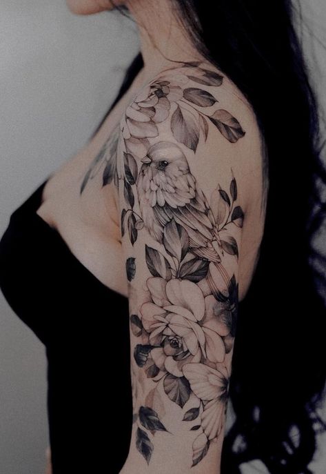 Tattoo uploaded by Zihwa | 17:48 pm, Nov 26th 2018 | 769669 Zihwa Tattoo, Tatoos Girl, Unique Floral Tattoo, Fine Tattoo, Neo Japan, Jungle Tattoo, Inspo Tattoo, Tier Tattoo, Rose Drawing Tattoo