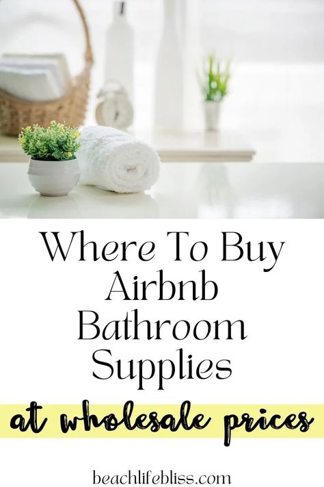 Welcome Notes For Guests Airbnb, Air Bnb Essentials List, Air Bnb Bathroom Essentials, How To Stock A Vacation Rental, Air Bnb Essentials, Guest Bathroom Amenities, Theme Airbnb Ideas, How To Make Your Airbnb Stand Out, Airbnb Bathroom Decor