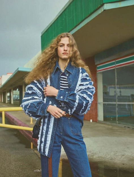 Denim Editorial, Vogue China, Denim Projects, Instyle Magazine, 1990s Fashion, Vogue Germany, Vogue Japan, Vogue Russia, Denim Style