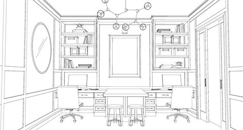 Tami Faulkner, Homework Room, Office Floor Plan, Simplified Living, Designing A Home, Custom Floor Plans, Office Floor, Floor Plan Layout, Built In Furniture