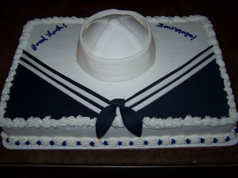 Us Navy Party, Navy Party Themes, Navy Cake, Navy Cakes, Military Cake, Navy Party, Welcome Home Parties, Cake Central, Birthday Desserts