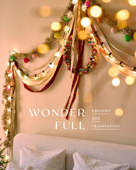 Welcome to Terrain Anthropologie Christmas, Tinsel Garland, Holiday Inspo, Decor 2024, Mini Ornaments, Christmas Time Is Here, Boho Christmas, Christmas Inspo, Colorful Christmas