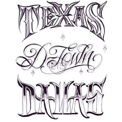 Dallas Texas Script Dallas Inspired Tattoos, Dallas Texas Tattoo For Men, Dallas Tattoo Ideas, Dallas Graffiti, Dallas Drawing, Dallas Texas Tattoo, Texas Tattoo For Men, Texas Lettering, Trible Tattoos