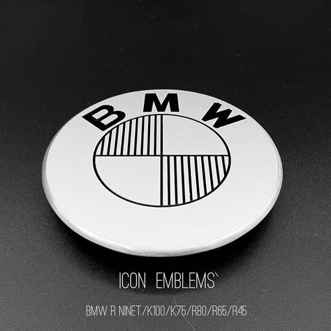 BMW Emblems made in allumium, CNC machined for your spezial bike. For BMW #9t #bmwninetscrambler #bmwk100caferacer #bmwr80rt… Bike Stickers Logo, Bmw Nine T Scrambler, Bmw Emblem, Bmw K100, Png Images Free, Up Logo, Automobile Companies, Neon Sign Shop, Bike Stickers