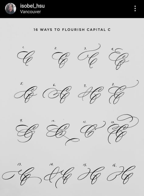 C In Calligraphy, Calligraphy Writing Styles, Calligraphy Letters Alphabet, Flourish Calligraphy, Alphabet Calligraphy, Hand Lettering Worksheet, Cursive Calligraphy, Calligraphy Tutorial, Copperplate Calligraphy