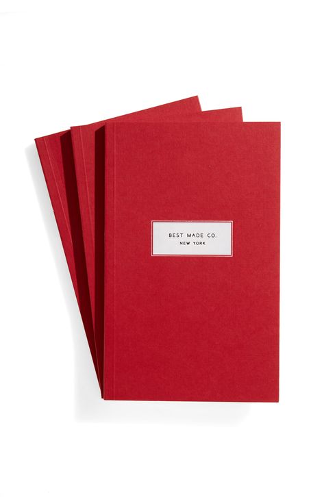 Best Made Co. Set of 3 Famous Red Notebooks available at #Nordstrom Boyfriend Gift Basket, Star Wars Diy, Birthday Gifts For Boyfriend Diy, Diy Anniversary, Diy Gifts For Boyfriend, Birthday Diy, Beer Gifts, Boyfriend Anniversary Gifts, Football Gifts