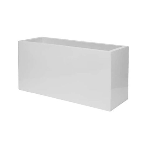 PolyStone Planters 46-in W x 19-in H Milan Tall Sandstone Granite Mixed/Composite Planter in the Pots & Planters department at Lowes.com Rectangular Planter Box, Trellis Garden, White Flower Pot, Pots Plants, Door Planter, Pottery Pots, Trough Planters, Rectangular Planters, Handmade Planter