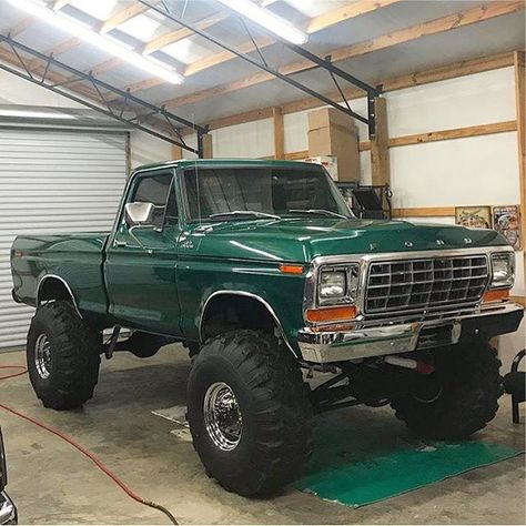 Badass Owner: @bodyshopboy 79 Ford Truck, Mode Country, 1979 Ford Truck, Green Truck, Ranger Truck, Ford Ranger Truck, Old Ford Trucks, Blue Truck, Classic Ford Trucks