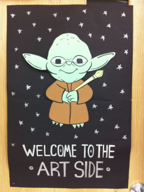 Welcome to the Art Side Welcome To Art Class Sign, Art Class Posters, Art Bulletin Boards, Art Room Posters, Art Classroom Management, Classroom Art Projects, High School Art, School Posters, Art Lessons Elementary