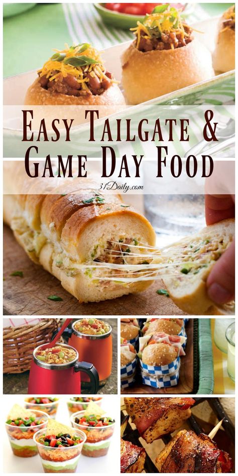 Game Day Foods, Football Game Food, Easy Tailgate Food, Football Tailgate Food, Tailgate Party Food, Tailgate Snacks, 31 Daily, Football Party Foods, Grill Sandwich