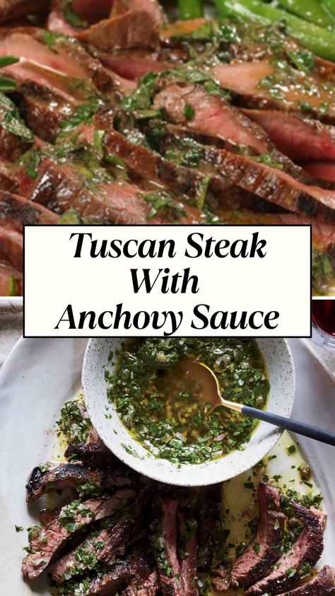 Experience the flavors of Tuscany with this authentic Tuscan Steak With Anchovy Sauce. It's a delicious and satisfying dish that's sure to impress. Tuscan Steak, Anchovy Sauce, Quick Weeknight Meals, How To Grill Steak, Italian Cooking, Anchovies, Weeknight Meals, Non Gmo, Paleo Gluten Free