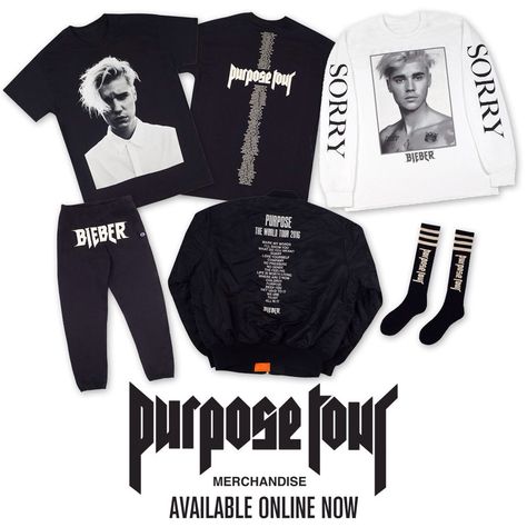 Purpose tour merch Purpose Tour Outfit, Justin Bieber Merchandise, Purpose Tour Merch, Justin Bieber Tour, Justin Bieber Purpose Tour, Justin Bieber Purpose, Tour Merchandise, K Board, Purpose Tour