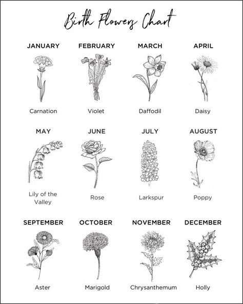 Long Island Medium, Sister Tat, Birthday Month Flowers, First Flowers Of Spring, Chart Infographic, Custom Jean Jacket, Flower Chart, Painted Jacket, Black Acrylic Paint