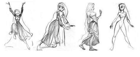 The art of Glen Keane - Rapunzel Glen Keane Drawing, Rapunzel Sketch, Disney Art Style, Tangled 2010, Glen Keane, Arte Punk, Animation Sketches, Disney Concept Art, Disney Sketches