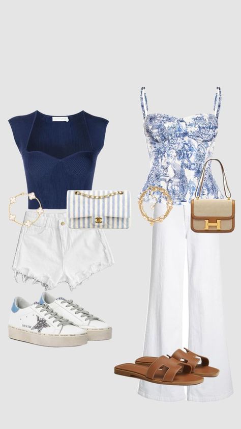 Check out gwergin27's Shuffles Coastal outfits! #vibes #coastal #outfitinspo #preppy #fyp #blue #summer Grandma Aesthetic Outfit, Coastal Outfits, Blue And White Outfits, Grandma Clothes, White Summer Outfits, Coastal Fashion, European Summer Outfits, Preppy Summer Outfits, Europe Outfits