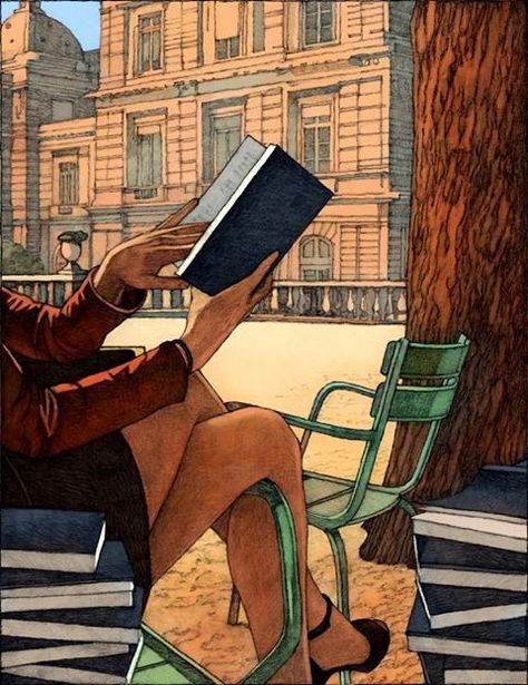 Fall Reading, Reading Art, Bd Comics, Woman Reading, Reading A Book, Girl Reading, I Love Books, Great Books, 그림 그리기