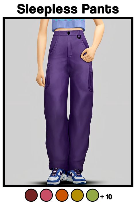 Baggy Shirt, Baggy Cargo Pants, Baggy Clothes, Staying Hydrated, Sims 4 Cas, Sims 4 Cc Finds, Sims 4 Clothing, Baggy Pant, Sims Mods