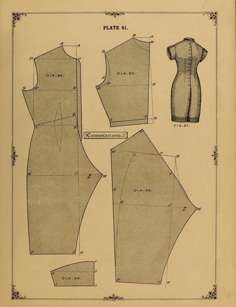 1890 combination drawers free pattern Victorian Dress Pattern, 1870s Fashion, 1890s Fashion, Patterns Of Fashion, Victorian Costume, 20th Century Fashion, Costume Patterns, Century Clothing, Old Fashion