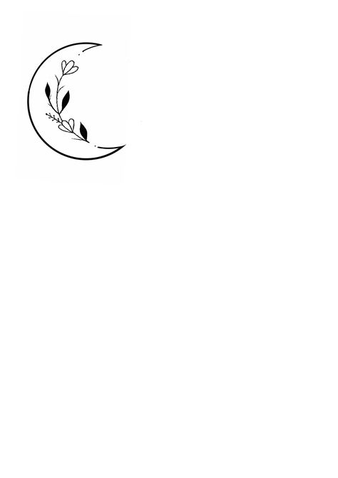 Moon With Daisy Tattoo, Fine Line Crescent Moon Tattoo, Small Moon Tattoo Designs, Moon Line Art Tattoo, Minimal Tattoo Moon, Minimal Moon Tattoo, Moon And Flowers Tattoo, Fine Line Moon Tattoo, Tattoo Sol E Lua