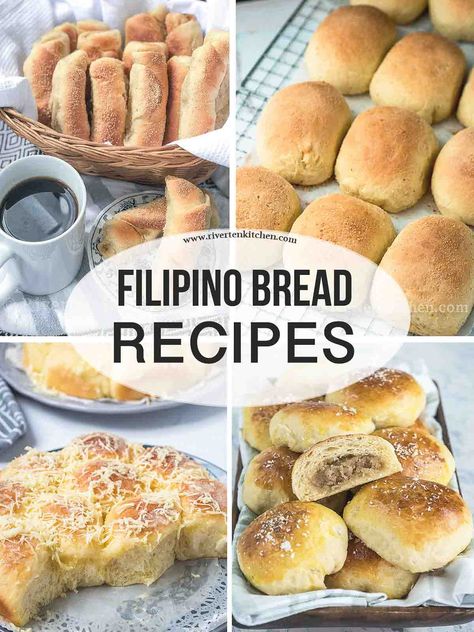 8 FAVORITE Filipino Bread Recipes Phillipines Foods, Lugaw Recipe Filipino Food, Philippino Food Recipes, Filipino Desserts Recipes, Best Pandesal Recipe, Suvie Recipes, Filipino Bread Recipe, Ensaymada Recipe, Filipino Bread