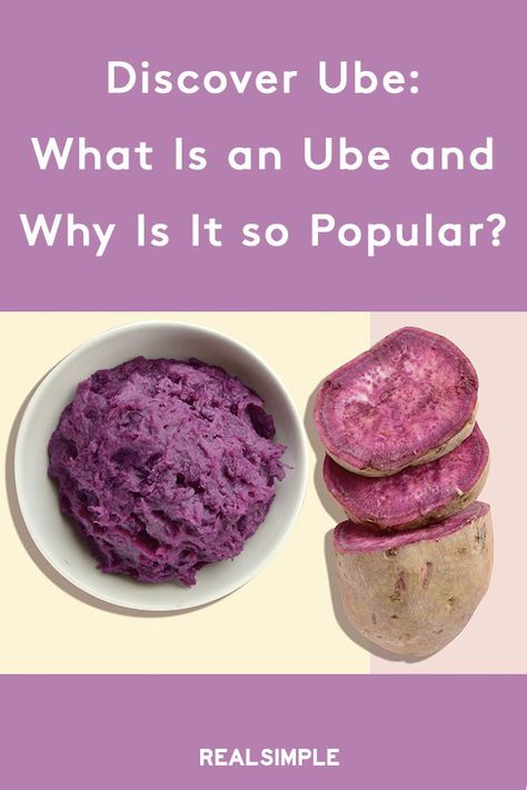 What Is an Ube and Why Is It So Trendy Right Now? | Discover what an ube is and if it's a food you should be adding to your diet. Plus, healthy ube recipes and more. #realsimple #nutrition #healthydiet #healthytips #nutritiontips Healthy Ube Recipes, Benefits Of Ube, Doughnut Filling, Halayang Ube Recipe, Purple Yams, Ube Recipe, Colorful Recipes, Ube Ice Cream, Ube Recipes