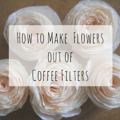 How to Make Flowers From Coffee Filters: 8 Patterns and Tips - FeltMagnet Coffee Filter Flowers Diy, Coffee Filter Roses, Coffee Filter Wreath, Money Rose, Paper Decorations Diy, Coffee Filter Crafts, Make Flowers, Coffee Filter Flowers, Paste Recipe