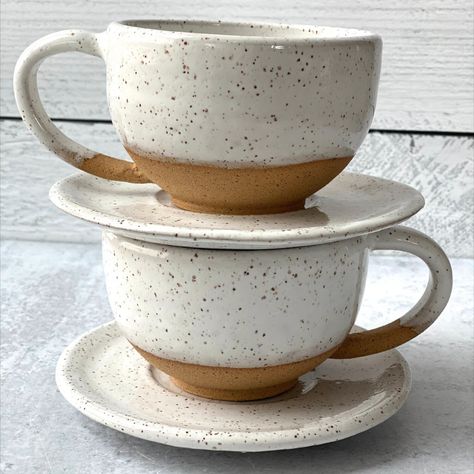 Handmade Cappuccino Cup and Saucer sets Ceramic Cappuccino Cups, Creative Pottery, Cement Ideas, Glazing Ideas, Coffee Holder, Pottery Inspo, Coffee Glasses, Cappuccino Mugs, Cappuccino Cups