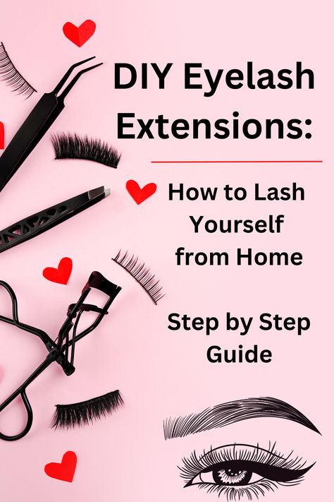 Unlock the secret to luscious, long lashes at home with our DIY eyelash extensions guide! Perfect for beginners and beauty enthusiasts alike, this step-by-step tutorial will teach you how to achieve salon-quality lashes without breaking the bank. From choosing the right type to application tips and maintenance advice, we've got you covered. Pin this guide to your beauty board for easy reference and step into a world of endless eyelash enchantment. Eyelash Extensions Tutorial, Eyelash Extensions At Home, Lashes At Home, Easy Reference, Diy Lash Extensions, Diy Eyelash Extensions, Long Lashes, Fake Eyelashes, Beauty Spa