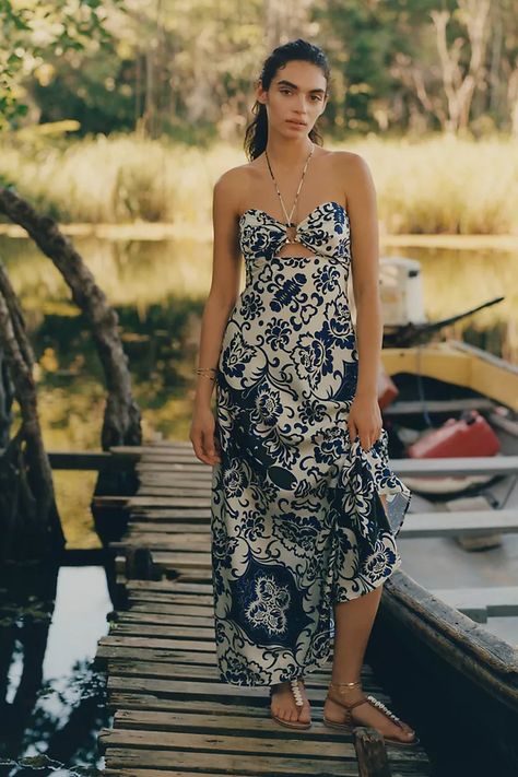 Delfi Halter Maxi Dress | Anthropologie Eyelet Maxi Dress, Halter Maxi Dress, Tie Dye Maxi, Embroidered Maxi Dress, Halter Maxi, Pleated Maxi Dress, Halter Maxi Dresses, Striped Maxi Dresses, Dyed Dress