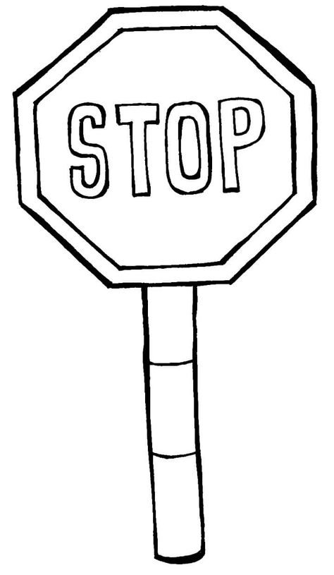 Stop Sign Coloring Page, Road Signs Drawing, Traffic Light Sign, Panneau Stop, Road Safety Signs, Coloring Pages Inspirational, Sign Image, Stop Sign, Printable Coloring Sheets