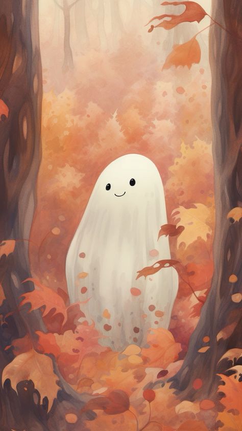 Ghost Painting Wallpaper, Ghost Wallpapers Aesthetic, Ghost Fall Wallpaper, Dark Spooky Aesthetic Wallpaper, Spooky Aesthetic Wallpaper Iphone, Dark Spooky Aesthetic, Cosy Wallpaper, Spooky Aesthetic Wallpaper, Cute Ghost Wallpaper