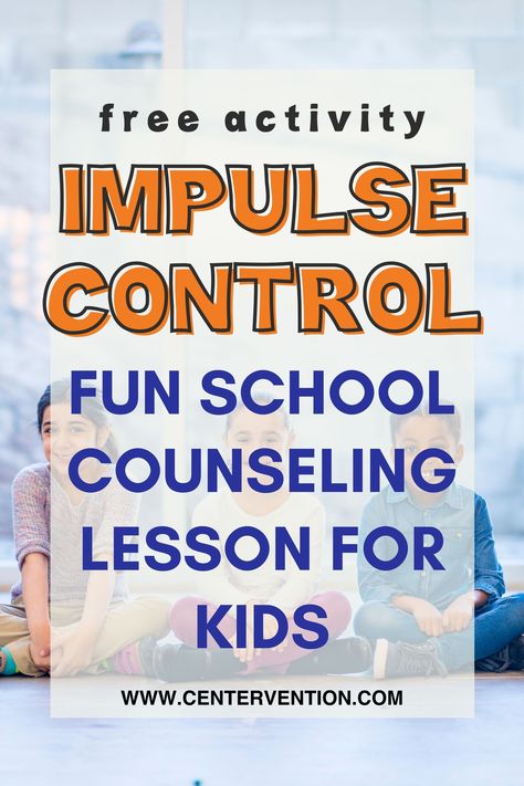 Impulse Control Kindergarten, Self Control Lessons Elementary, Self Control Lessons For Kids, Self Control Activities For Kids, Impulse Control Activities For Kids, Tf Cbt, Social Skills Lessons, Elementary School Counselor, School Counseling Lessons