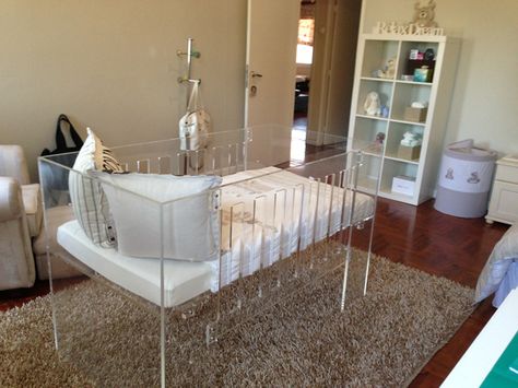 LUCITE CRIB Clear Crib, Acrylic Crib, Wooden Baby Crib, Modern Baby Cribs, Mini Crib Nursery, Hanging Crib, Wood Crib, Modern Crib, Nursery Closet