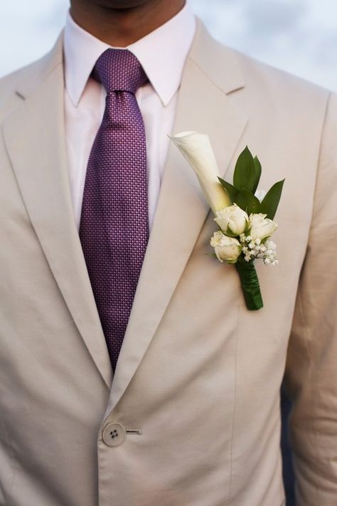 The boys'/mens' look for our wedding! They gonna look soooo fancy in they khaki and purple.. Suits Men Purple, Plum Bridesmaid, Plum Bridesmaid Dresses, Wedding Tux, Mens Wedding Attire, Tan Wedding, Purple Bridesmaid, Tan Suit, Purple Bridesmaids