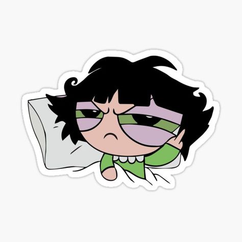 Pegatinas: Powerpuff Girls | Redbubble Powerpuff Girls, Green, Hair, Anime, Black