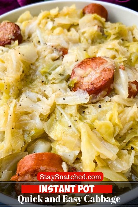 Pressure Cooker Cabbage, Cabbage And Smoked Sausage, Instant Pot Cabbage, Kielbasa And Cabbage, Best Pressure Cooker Recipes, Cabbage And Sausage, Best Pressure Cooker, Sunday Dinners, Airfryer Recipes