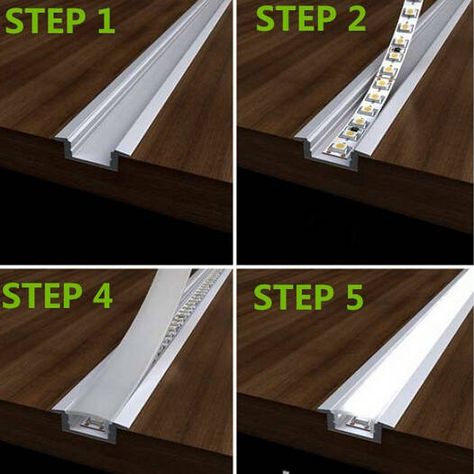 Led Ideas, Diy Lampe, Cove Lighting, Led Strip Lights, Led Stripes, Lighting Design Interior, Strip Lights, Diy Desk, Design Case