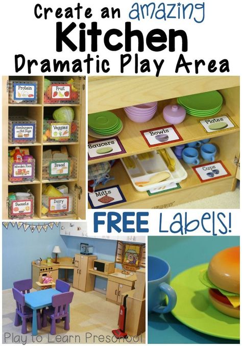 Group Family Daycare Setup, Playbased Learning Kindergarten, Kitchen Dramatic Play, Ladybug Classroom, Babysitting Activities, Room Arrangement, Preschool Rooms, Daycare Room, Prek Classroom