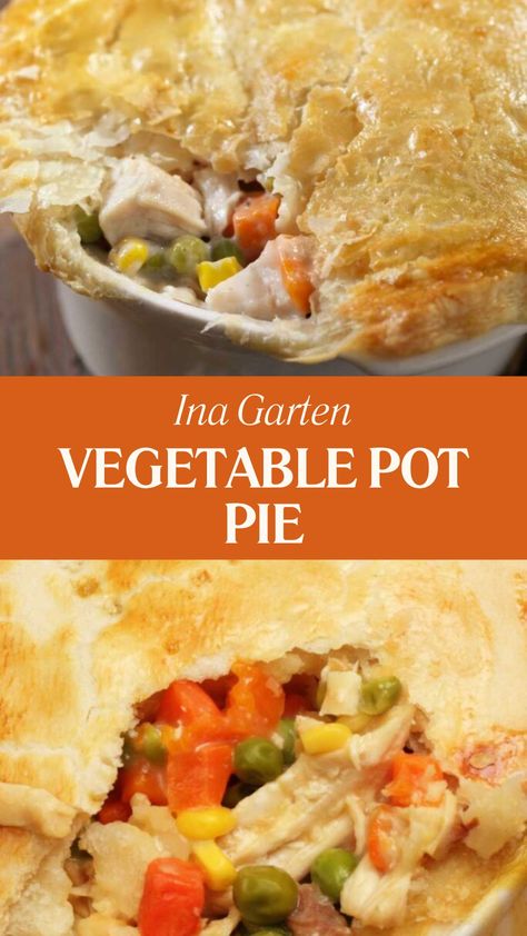 Ina Garten Vegetable Pot Pie Vegetable Pot Pie Recipe, Ina Garten Chicken, Vegetable Pot Pie, Flour Chicken, Barefoot Contessa Recipes, Vegetable Pot Pies, Squash Vegetable, Pot Pie Recipe, Indulgent Food