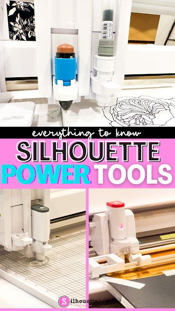 Five new power tools will be coming out that an be used with the next generation machines: Silhouette Curio 2, CAMEO 5, and Portrait 4! Read along to find out more about them! Cameo 5 Projects, Silhouette Curio Projects, Silhouette Cameo Beginner, Vinyl Projects Silhouette, Silhouette School Blog, Versace Sweater, Silhouette Cameo 4, Silhouette Cameo Crafts, Silhouette Curio