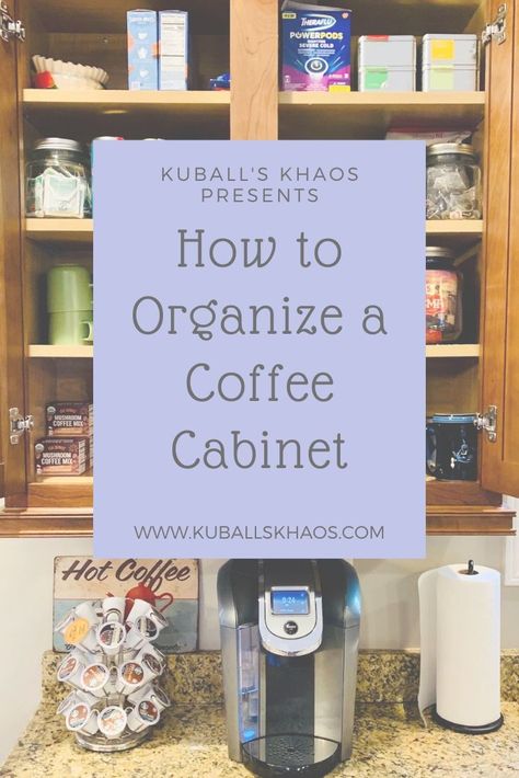 Check out how to manage the chaos of your coffee cup cabinet! Coffee Cupboard Organization, Coffee Cup Cabinet, Coffee Cupboard, Coffee Cup Storage, Cup Cabinet, Kitchen Cupboard Organization, Coffee Organization, Coffee Cabinet, Cleaning Cabinets