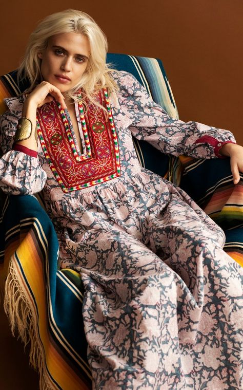 Alix Of Bohemia, Romantic Maxi Dress, Mixed Print Dress, Bohemia Style, Quoi Porter, Embroidered Bodice, Modern Bohemian, Global Fashion, Floral Print Dress