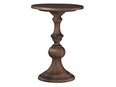 Hekman Furniture 16110 Chairside Pedestal End Accent Side Table Pedestal End Table, Hekman Furniture, Mid Century Living Room, Chair Side Table, Living Room End Tables, Wood End Tables, Side And End Tables, Pedestal Table, Wood Rounds