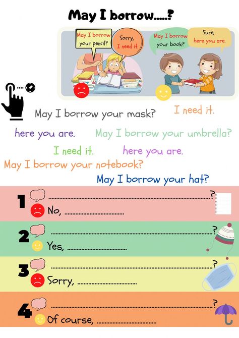 Learn English For Kids Teaching Ideas, May Worksheets, English Primary School, English Conversation For Kids, Modal Verbs, Teaching Class, Preschool Prep, English Education, English Time