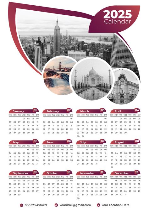 2025 Calendar Layout One Page#pikbest##Templates 2025 Calendar Design, Calendar Design 2025, Calendar Design Layout, One Page Calendar, Wall Calendar Design, Mini Desk Calendar, Calendar Design Template, Modern Calendar, Cool Calendars